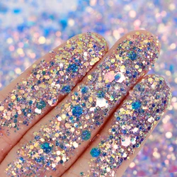 10g/bottiglia Aurora iridescente Nail Glitter paillettes formato misto Hexago Nail Art paillettes 2023 opale Symphony Polarized Manicure Flake