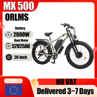 E Bike ORLMS MX500 Peak Power 3000W Dual Motor 52V25Ah Battery Snow Electric Bicycle 26 Inch Fat Tire City Adult Electric Bike