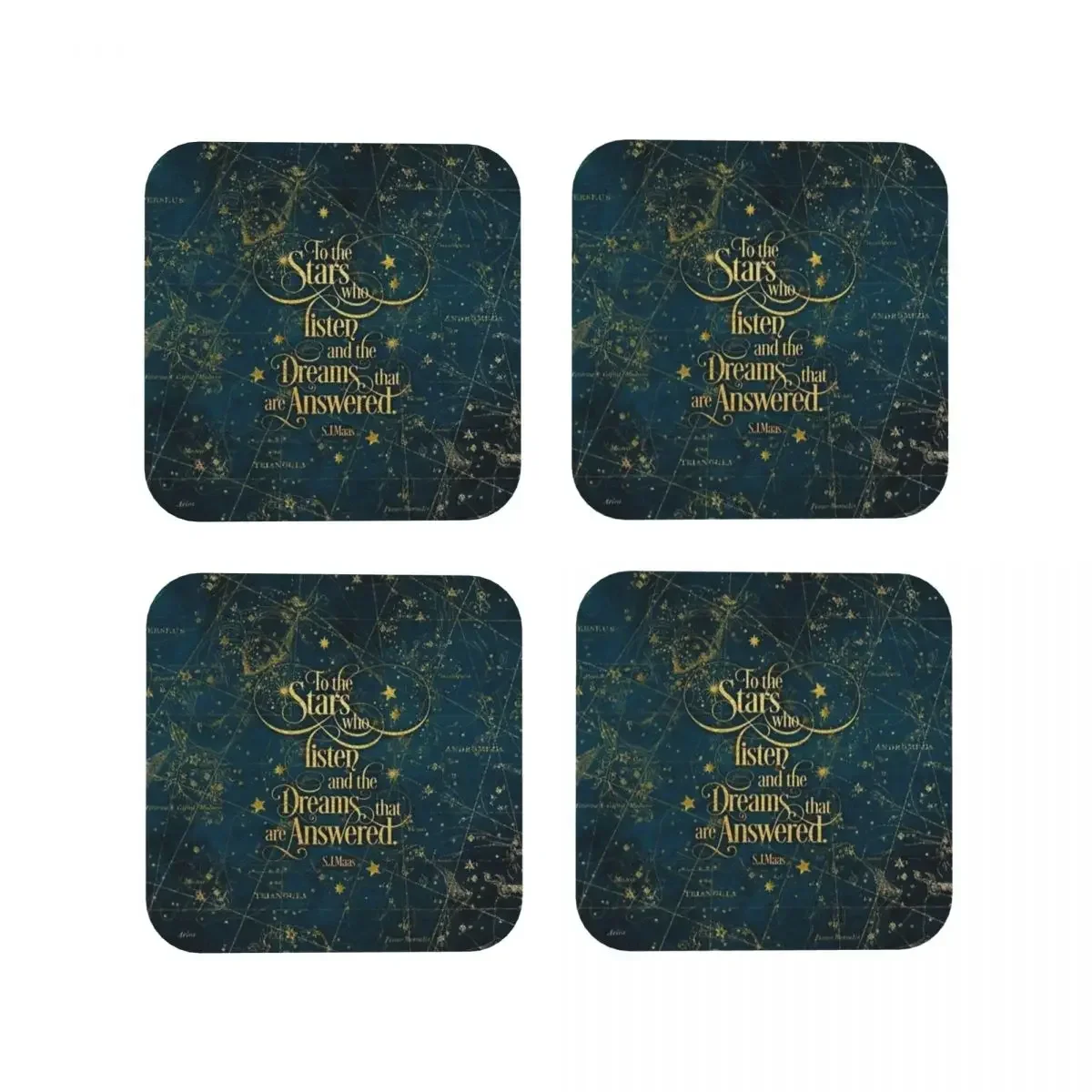 Sarah J Maas A Court Of Thorn And Roses Coasters Kitchen Placemats Insulation Cup Coffee Mats For Decor Home Tableware Pads