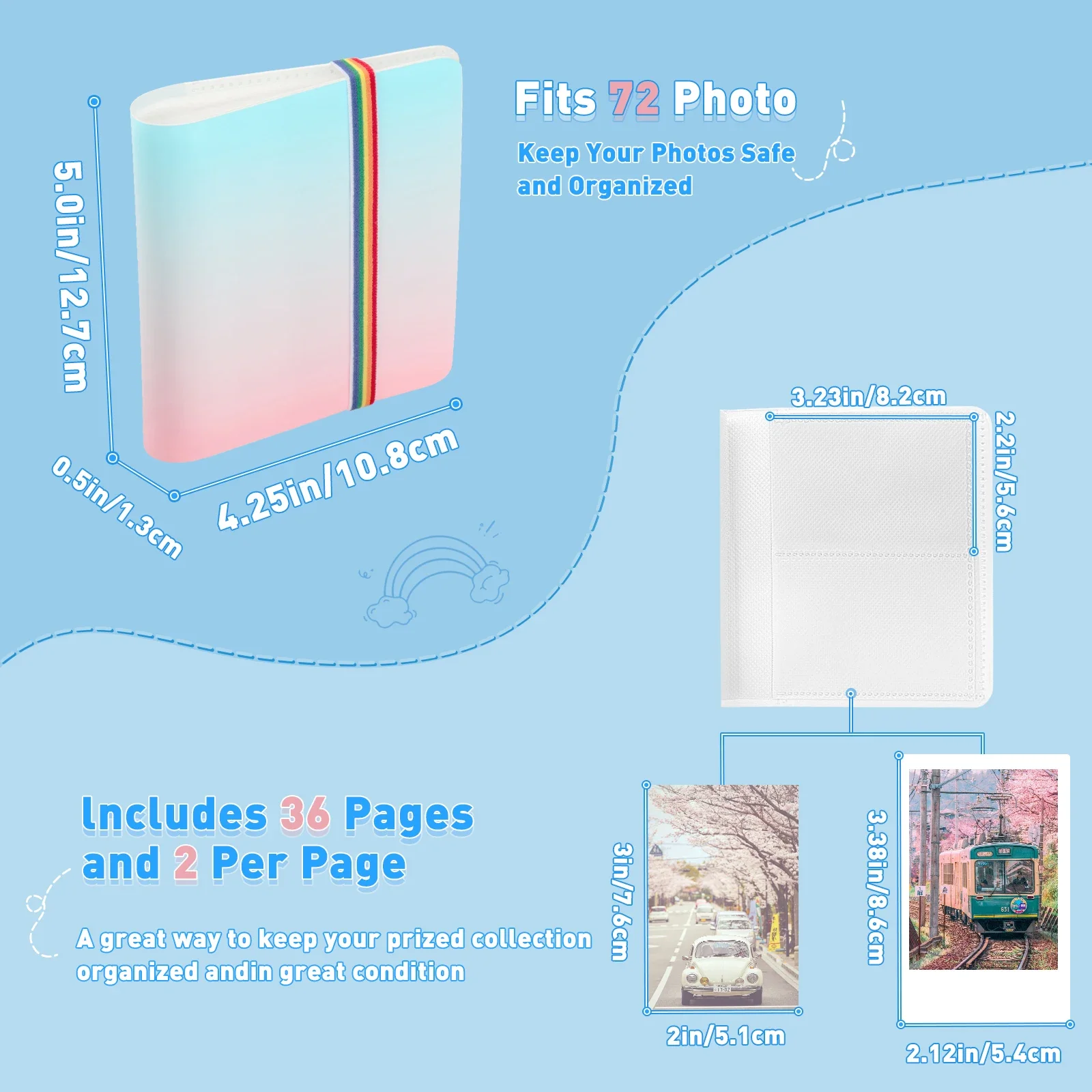 Yinke กระเป๋าถือสําหรับ Polaroid Go Instant Mini กล้อง (9035/9071/9070) EVA Hard Travel ป้องกันแบบพกพากระเป๋า