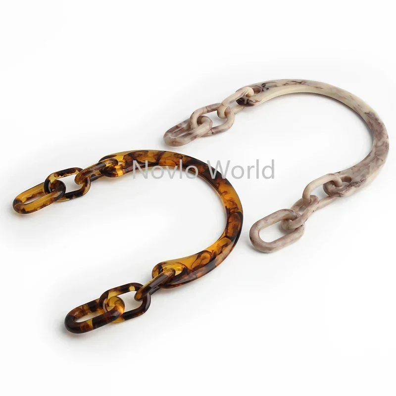 Green,Amber,Beige Acrylic Oxhorn U Shape Resin Handles For Handbag Bags Belts Chain Shoulder Strap Purse Frame Decor Accessories