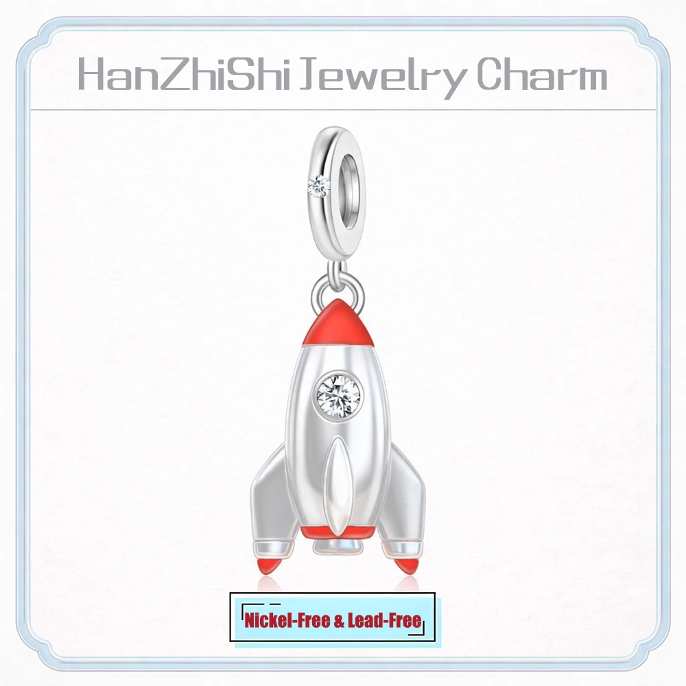 HanZhiShi 2026 Travel Life Charm Beads Car Rocket Motorcycle Globe Windmill Pendant fit Bracelet Necklace Women DIY Jewelry Gift