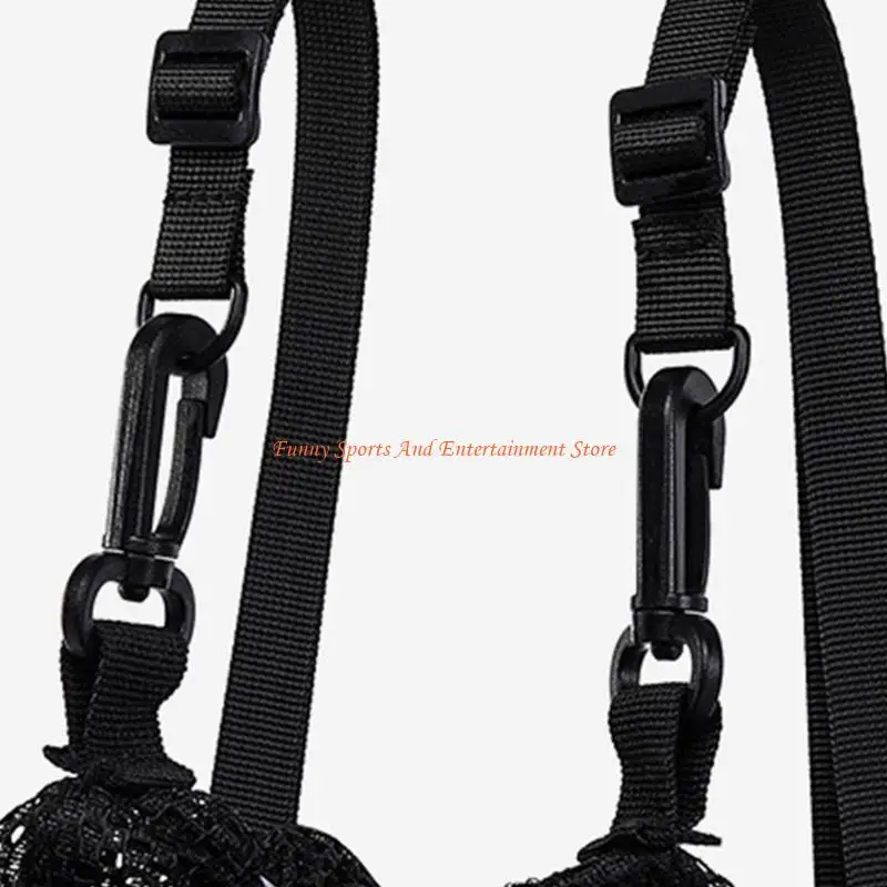 C4DE 메시 단일 볼 캐리 가방 접힌 농구 가방 농구 및 기타 스포츠를위한 조절 가능한 어깨 끈이있는 농구 가방