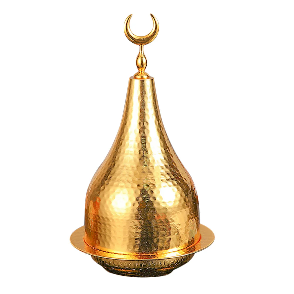 

Golden Moon Dessert Tray European Style Cake Display Stand With Cover For Wedding Party Bakery Snack Serving