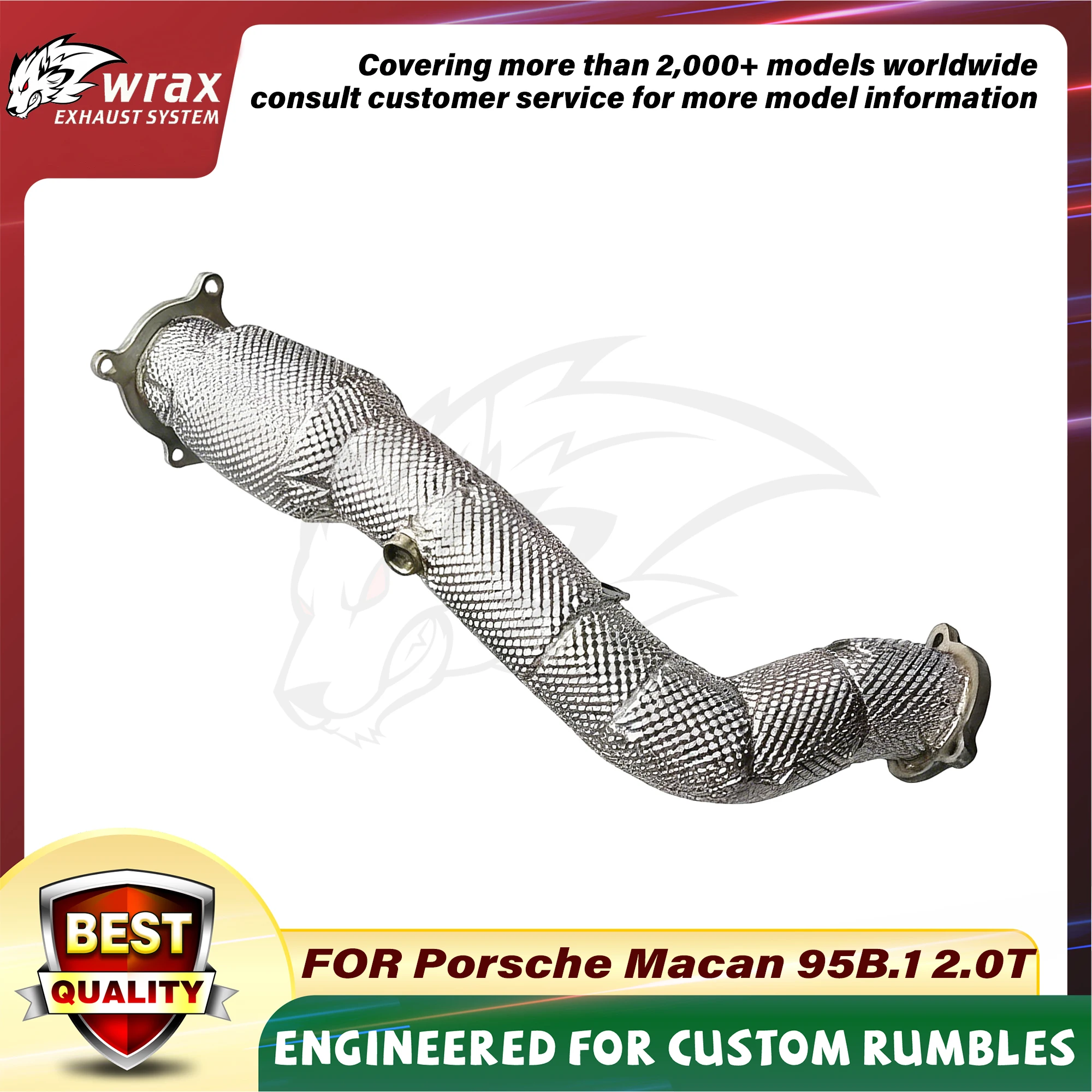

WRAX Sports car SS304 Downpipe for Porsche Macan 95B.1 2.0T High Performance Exhaust Free Upgrade of Heat Shield