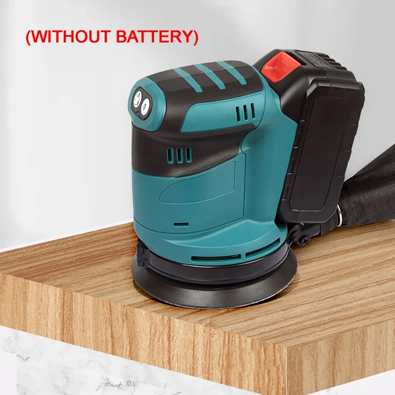 Velocidade sem Fio Lixadeira Orbital Moedor de Madeira Polimento Moagem Elétrica com Lixa para Makita 18v Bateria Carpintaria Moagem 3