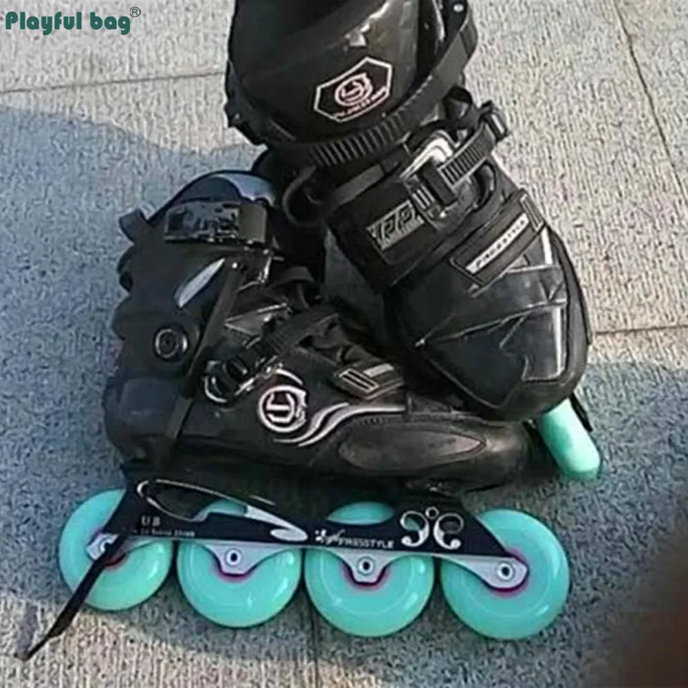 8 Ruedas Patines en Línea PU 82A Turquesa 68-80mm - imagen 5