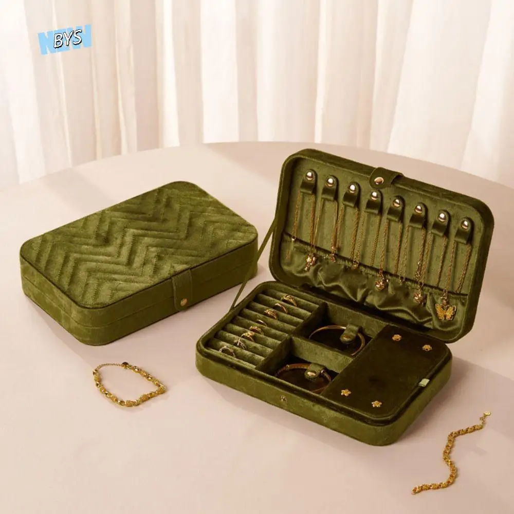 

Rings Necklace Jewelry Packing Bag Large Capacity Bracelet Earrings Jewelry Storage Case Organizer Square Jewelry Box Gift