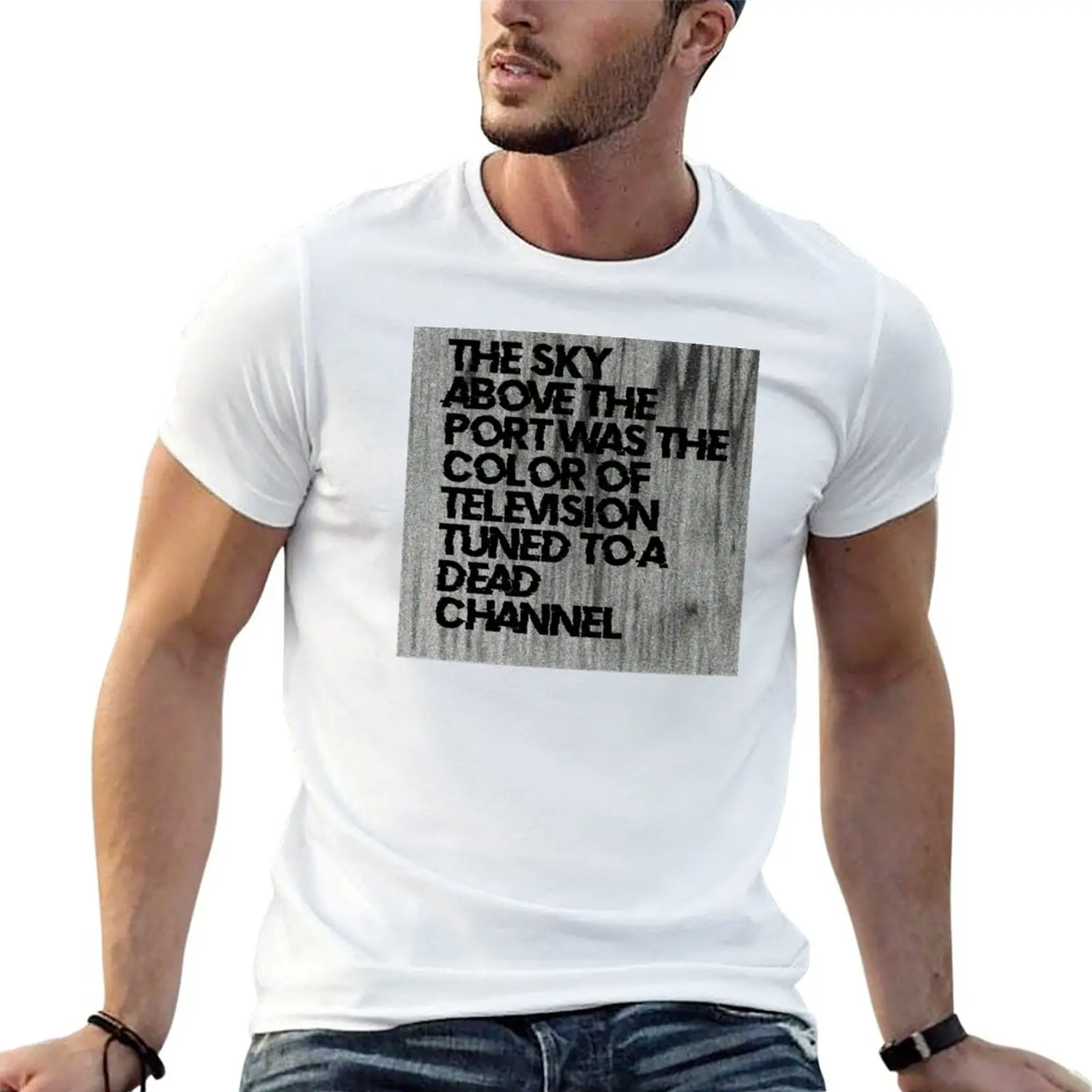 Camiseta de la serie Famous First Liners - Neuromancer de William Gibson, camiseta para vacaciones y actividades al aire libre
