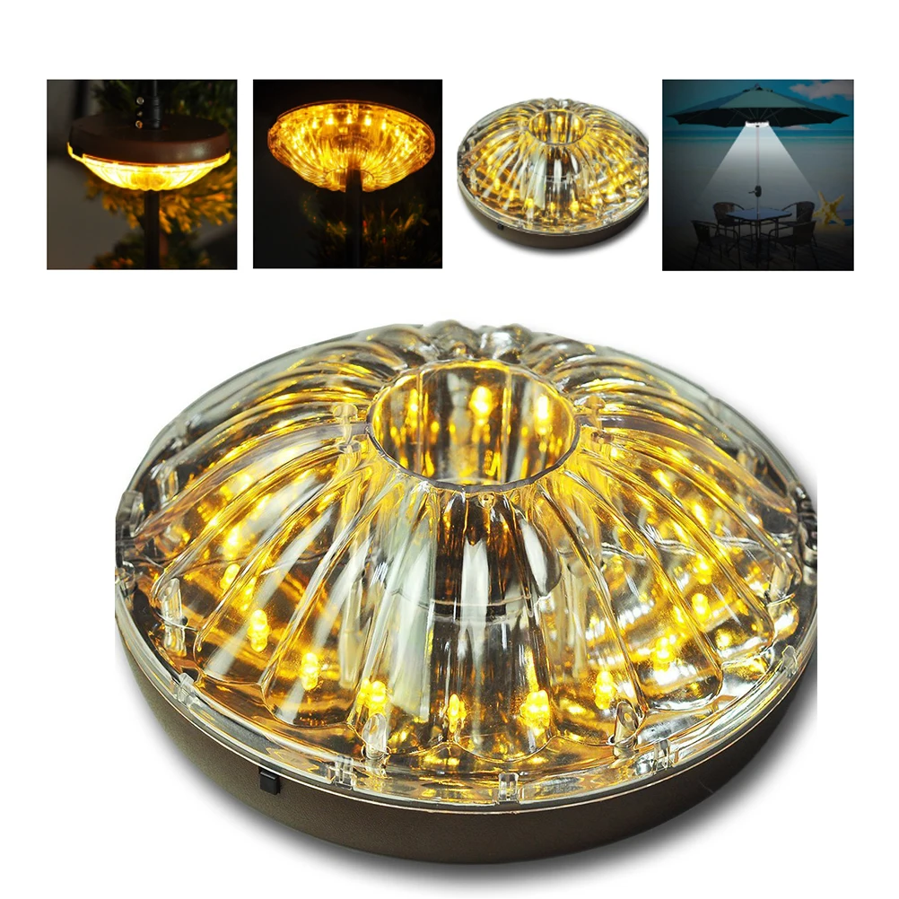 

20 Led 100 Lumens Outdoor Cordless Umbrella Light Tent Camping Emergency Lamp Portable Solar Powered White Light For Garden