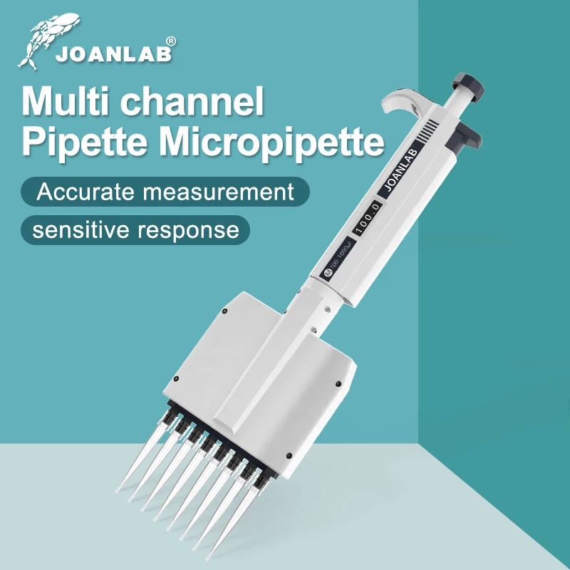 JOANLAB Multichannel Pipette Chemical Lab Equipment Digital Adjustable Micropipette Laboratory 8 Channels Pipette 12 Channels