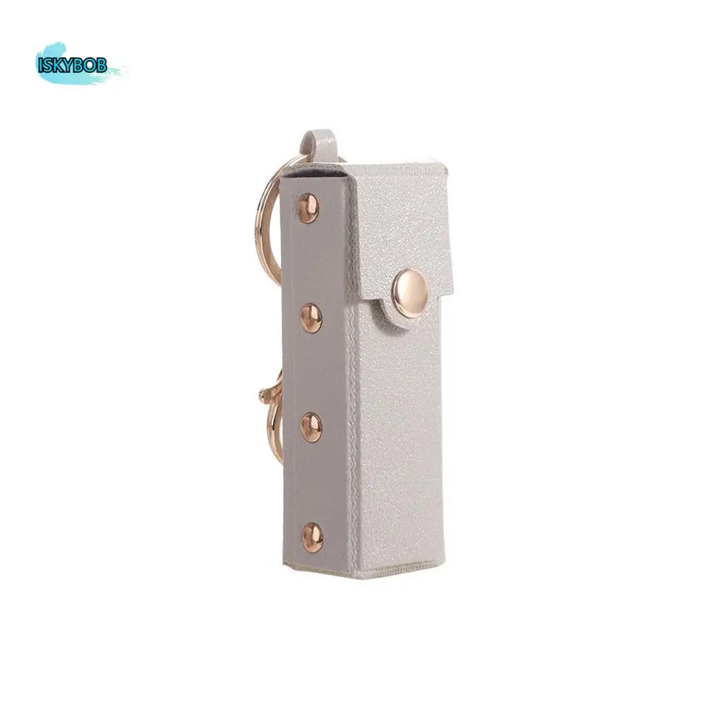 

Mini Waterproof Lipstick Bag With Keychain Soft Leather Lipstick Pouch Storage Bag Lip Gloss Bag Women Beauty