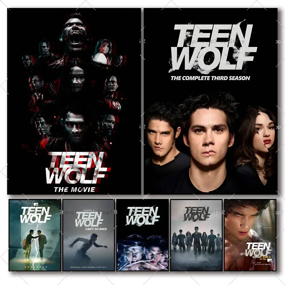 Teen Wolf Movie Seires Poster, hochwertige, selbstklebende Wandkunst, Dekorationen, Farbdrucke, klebrig