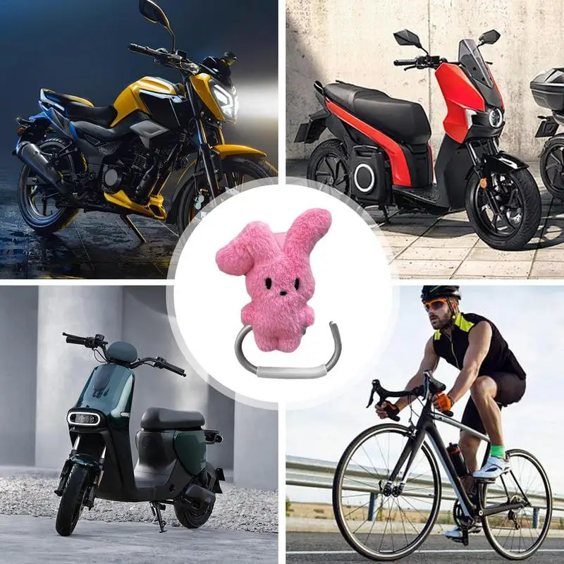 Stroller Hanger Hook Motorcycle Handlebar Hook Motorcycle Luggage Bag Holder Cartoon Rabbit Stroller Bag Organizer For