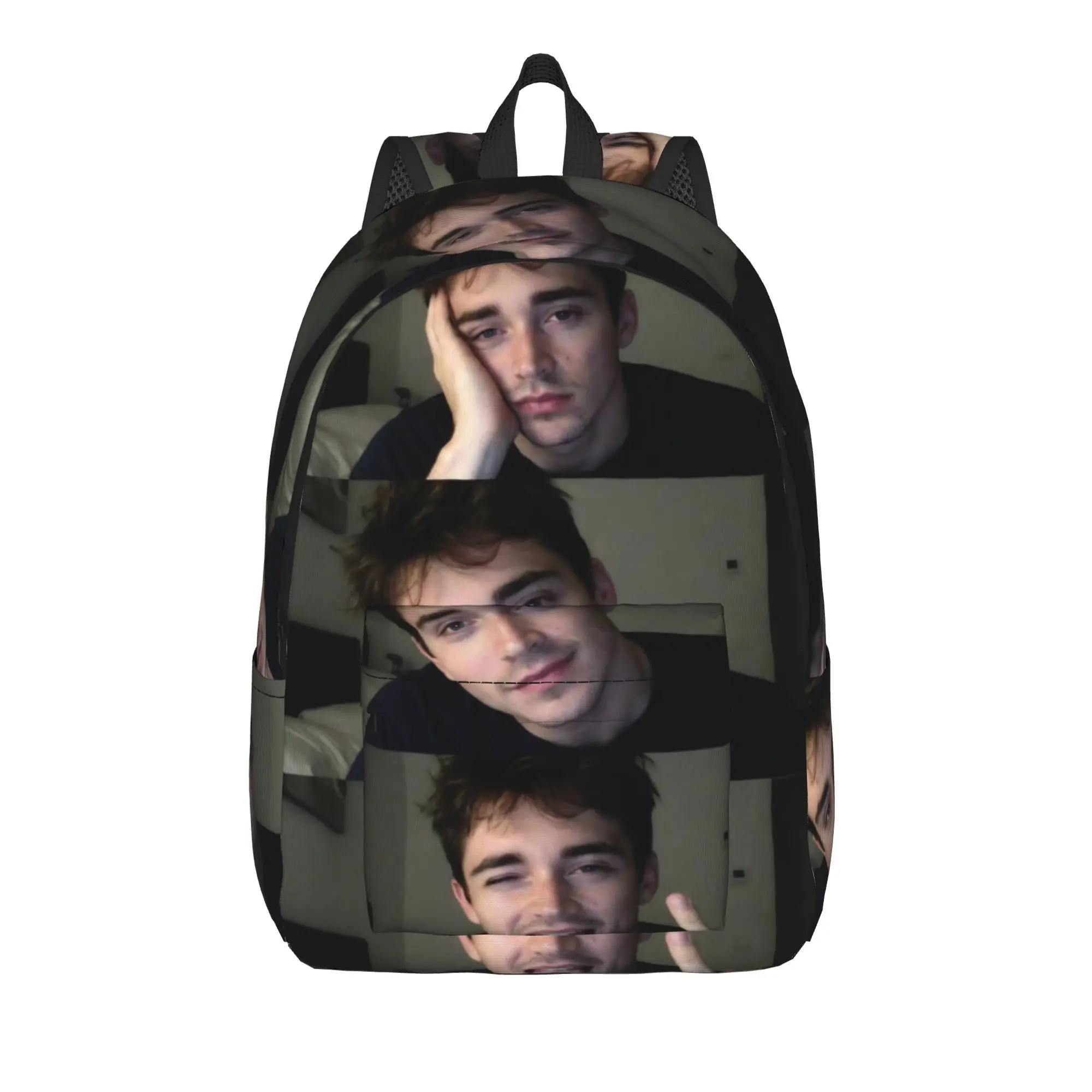 

C-Charles Leclerc Classical Backpack Lightweight Student Business Daypack for Men Women Laptop Canvas Bags