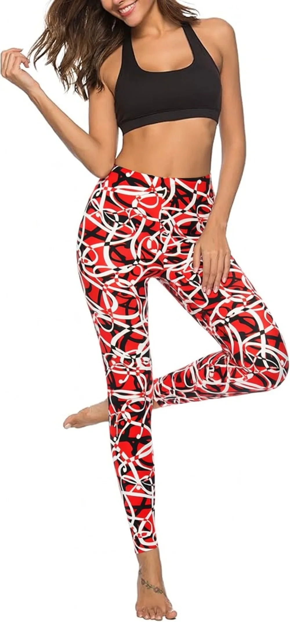 

Women's Leggings Sport Gym High Waist Tights Pants Casual Slim Printed Fitness Yoga Raises Butt Girl Leggings