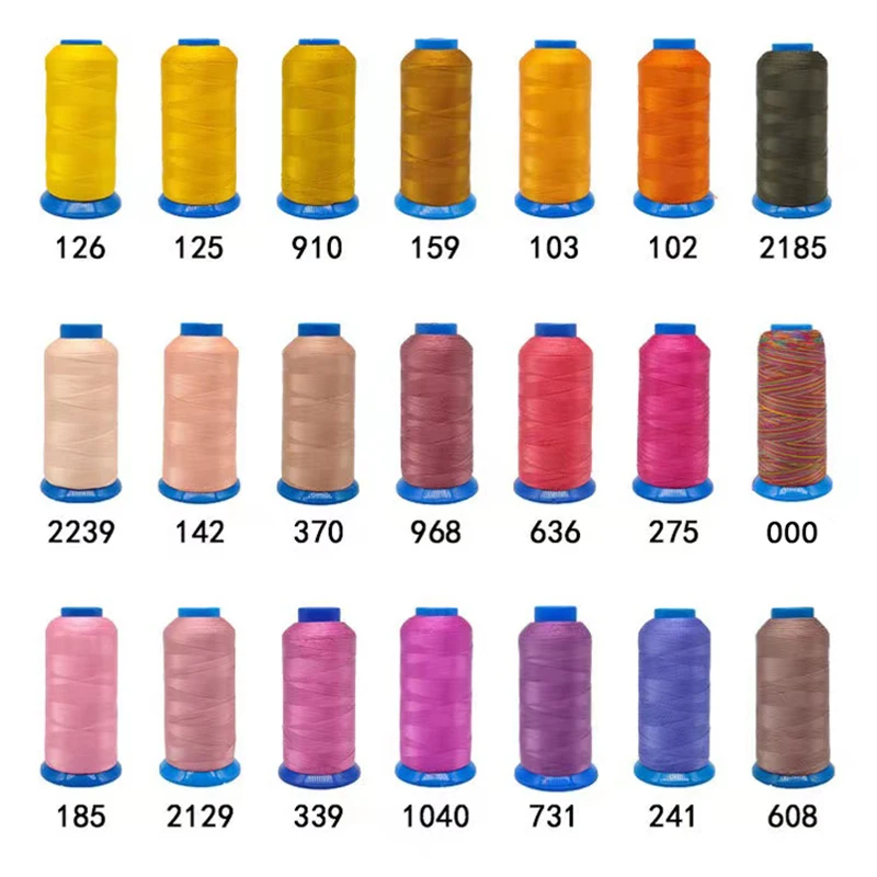 210D 150D Color Polyester High Strength Sewing Thread 300D/3 Luggage Leather Car Seat Belt Sewing Supplies Beaded Binding Thread