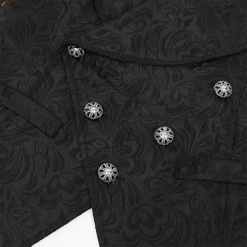 Zizi 2025 Chaleco de vampiro Medieval para hombre, disfraz de Cosplay, chaqueta Steampunk, chaleco, abrigo, chaqueta gótica de fantasma victoriano, trajes