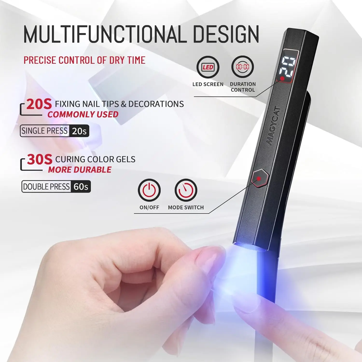 Handheld Nageldroger Gel Lamp Kleine Nagellak Snelle Droge Mini Draagbare Lijm Usb Led Lamp Manicure Tool Uv Detector