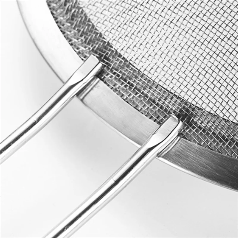 ALIM-3Pcs Stainless Steel Fine Mesh Food Filter For Baking Sifting Flour Sieve Juicing Soybean Baking Kitchen Tool