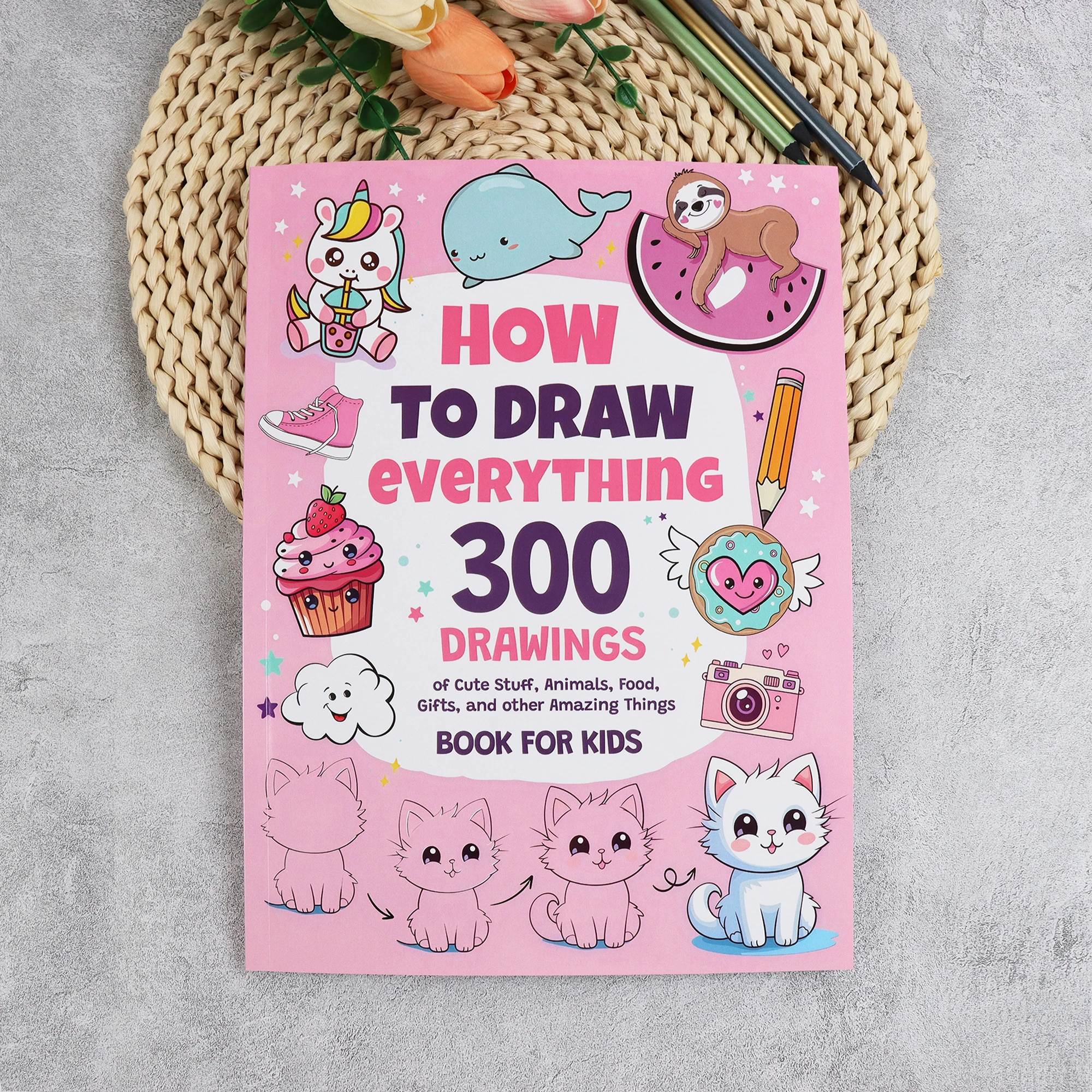 คู่มือการวาดภาพที่สนุกและง่ายดายสําหรับผู้เริ่มต้น ขั้นตอนมากกว่า 300 ขั้นตอนสําหรับตัวการ์ตูนและสัตว์ที่เรียบง่าย - สร้างแรงบันดาลใจให้กับความคิดสร้างสรรค์