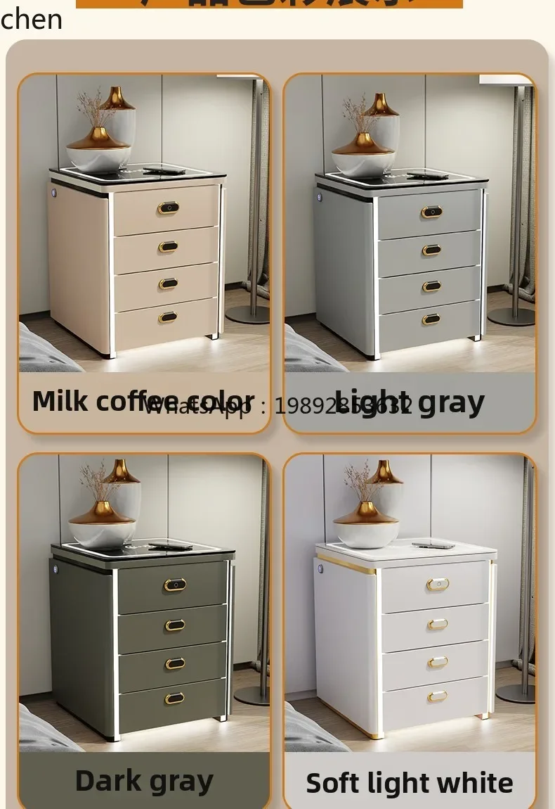 i5.15 smart bedside table, safe, integrated multi-function wireless charging, insurance, bedside table