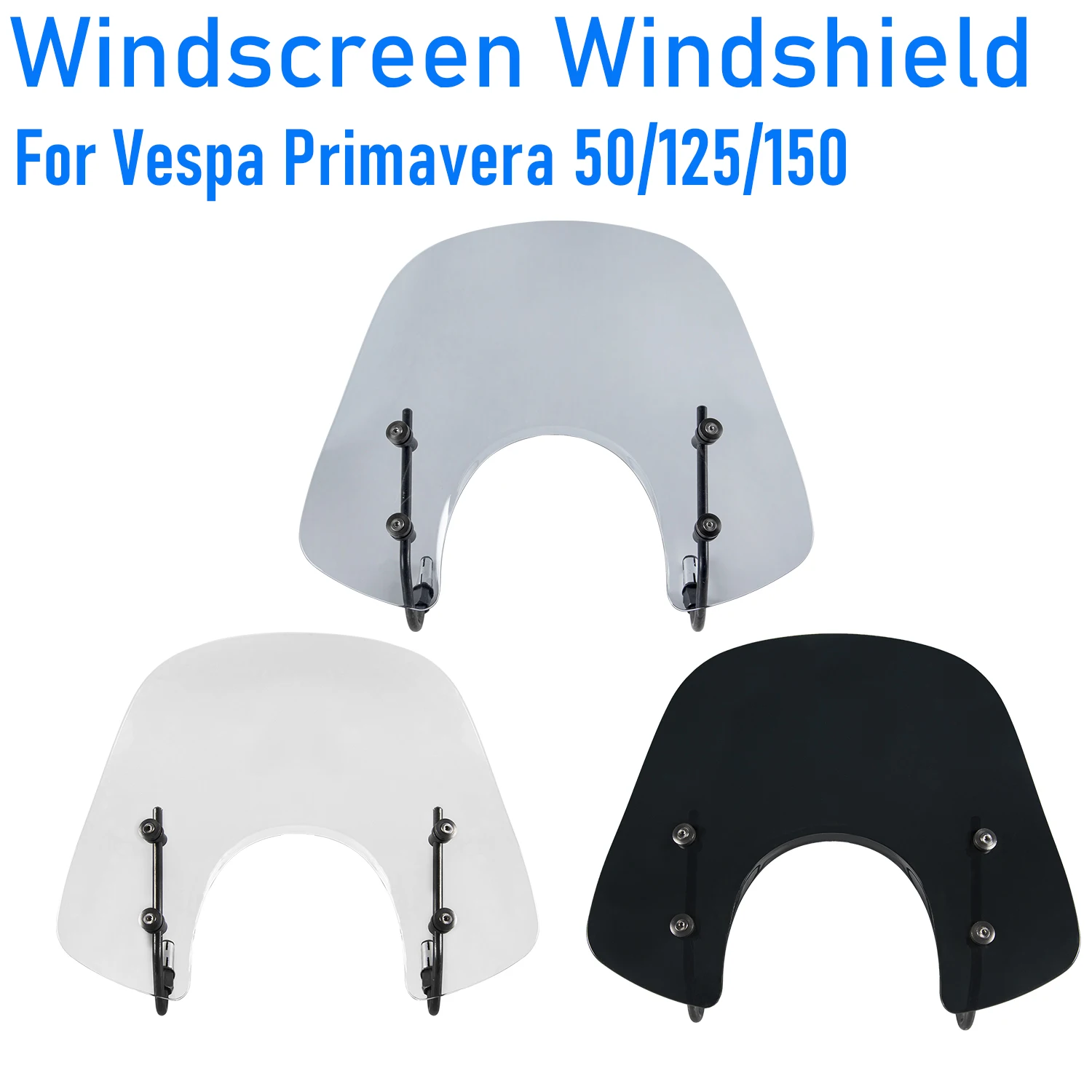 

Windscreen Windshield Wind Deflector For Vespa Primavera 150 GTS 250 300 2017-2019 With Bracket Expansion Screw Motorcycle Parts