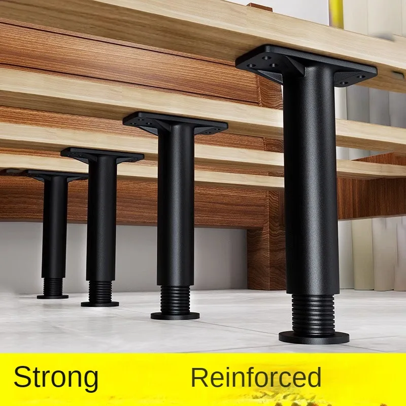 Plastic Steel Furniture Legs with Load-bearing Bracket, Bed Frame Support Column and Adjustable Foot