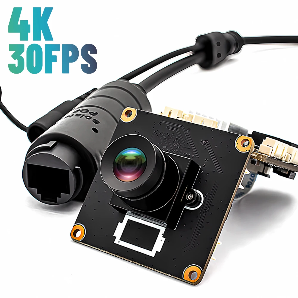 

WGWK 4K 30FPS IP Camera Module POE 8MP IMX415 Sensor Real Time Low-illumination 3.0mm 89° No Distortion Lens RTSP Onvif Webcam