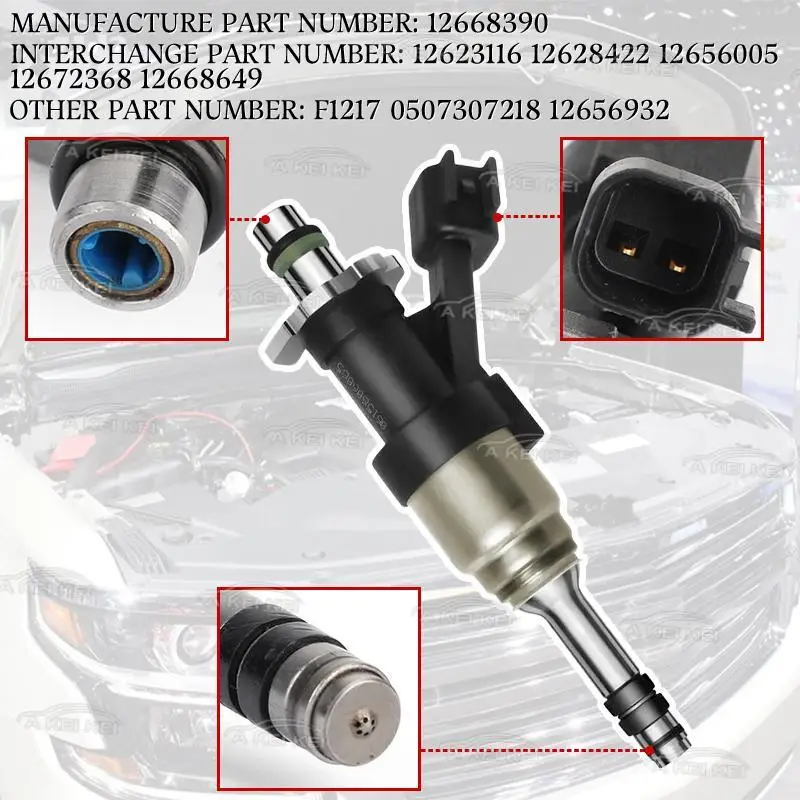 

Совершенно новая топливная форсунка A 12668390 12668390 Подходит для Chevrolet GMC 1500 2014-2017 гг., 4,3 л и 5,3 л.