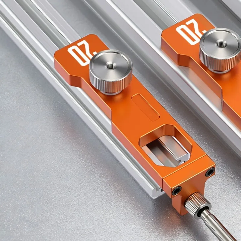 AB34-Woodworking Aluminum Profile Drill Guide Punch Locator Tapping Fixture 40 Series Drilling Jig Hole Positioning Tool