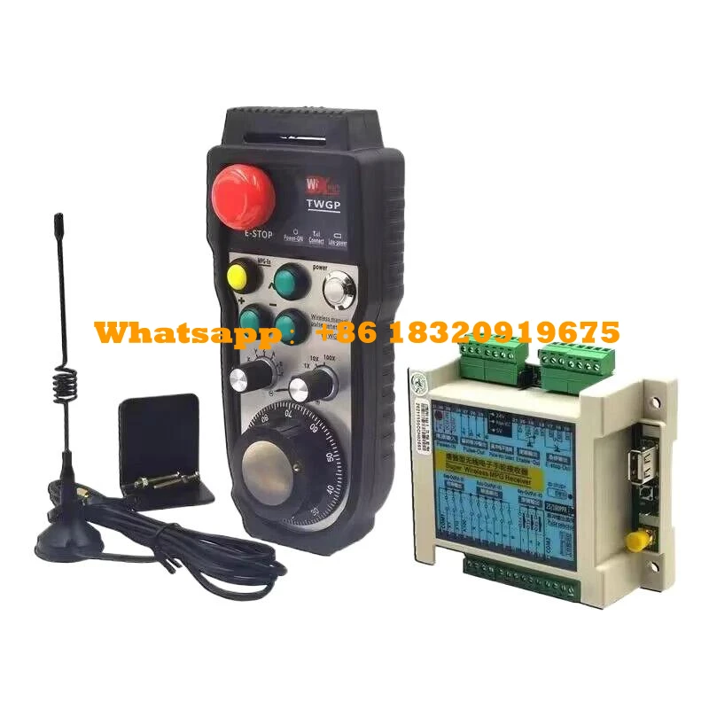 CTWGP 6-Axis CNC Manual MPG With Receiver 433MHz Wireless Handwheel 100PPR 40-Meter Transmission