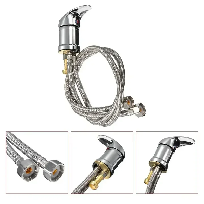 Hair Salon Shampoo Sink Faucet Set Hot Cold Mixer Tap Spray Hose for Beauty Salon Spa Shampoo Bowl Replacement
