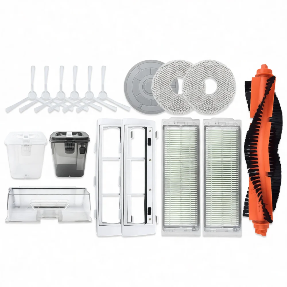 For X20 C101 Robot Vacuum Cleaner Parts Kit Main Side Brush Filter Mopping Cloth Dust Box Replacement Tool