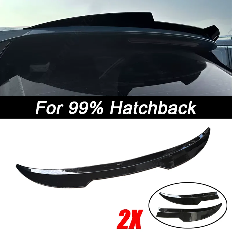 99Cm Car Universal Rear Roof Spoiler 2PCs For 99% Hatchback A3 8P Golf 5 6 7 Polo Mk6 F20 Seat Ibiza Leon Byd Dolphin Nissan Mar