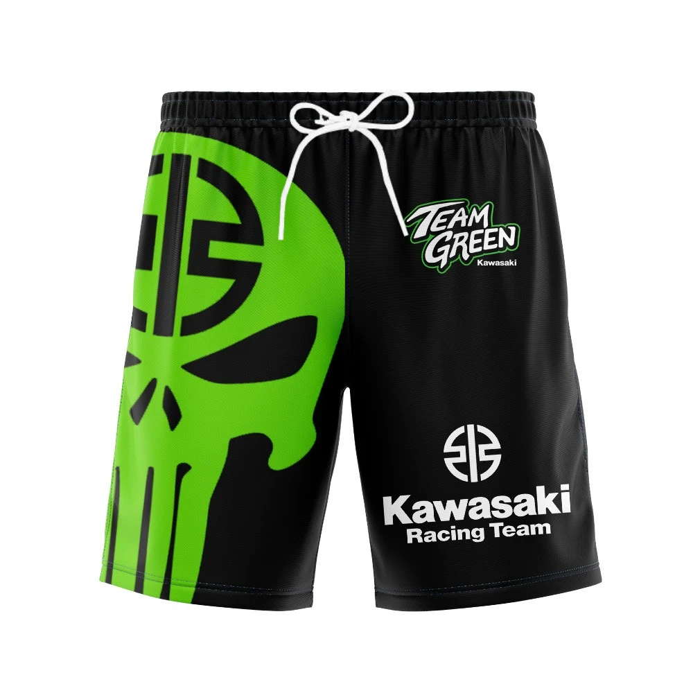 

Kawasaki Motorcycle New Men's Mesh Sports Shorts, Summer Breathable Shorts, Quick Drying Shorts, Cycling Sports Pants