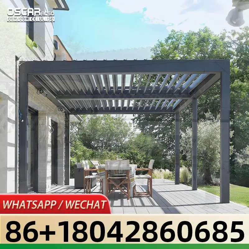 3x3 3x4 4x4 6x4m Modern Outdoor Bioclimatic Aluminium Louver Customizable Pergola for Garden Patio Backyard pergola