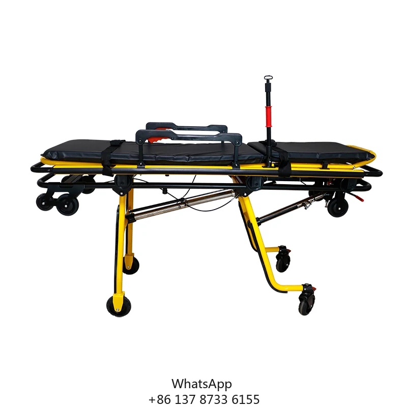 Factory Direct Ambulance Stretcher Adjustable Aluminum Alloy Frame One Person Operate For Emergency Rescue