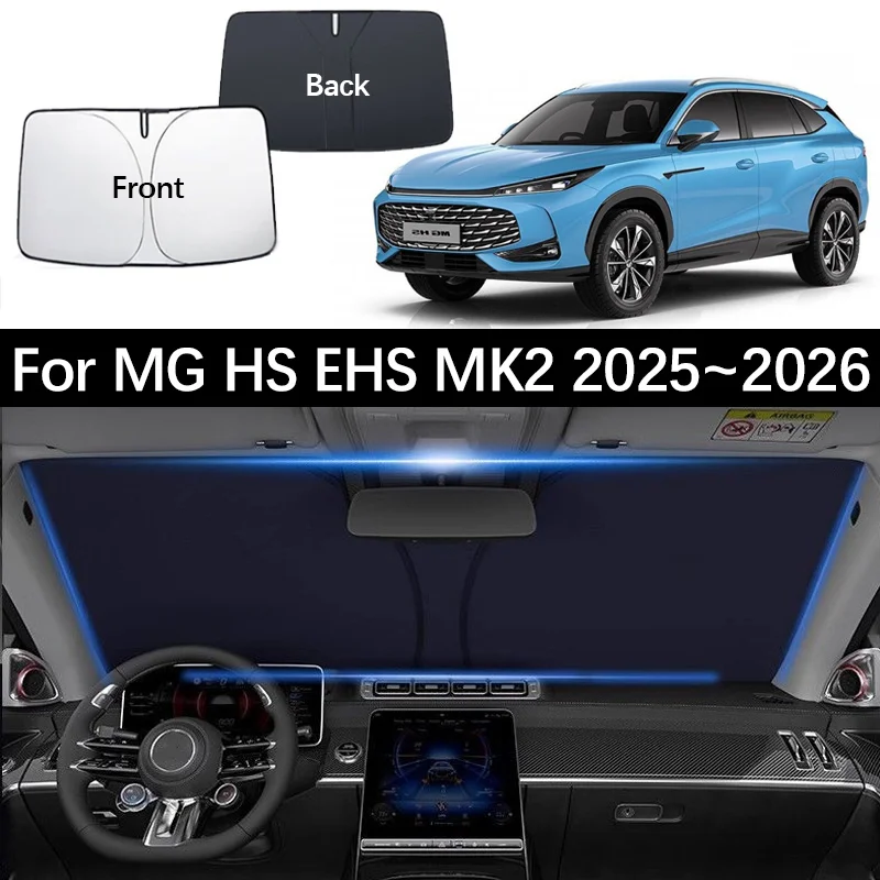 

Front Car Sunshade For MG HS EHS MK2 2025 2026 Moskvitch M70 Outdoor Anti-UV Windshield Sun Visors Protection Blocks Accessories