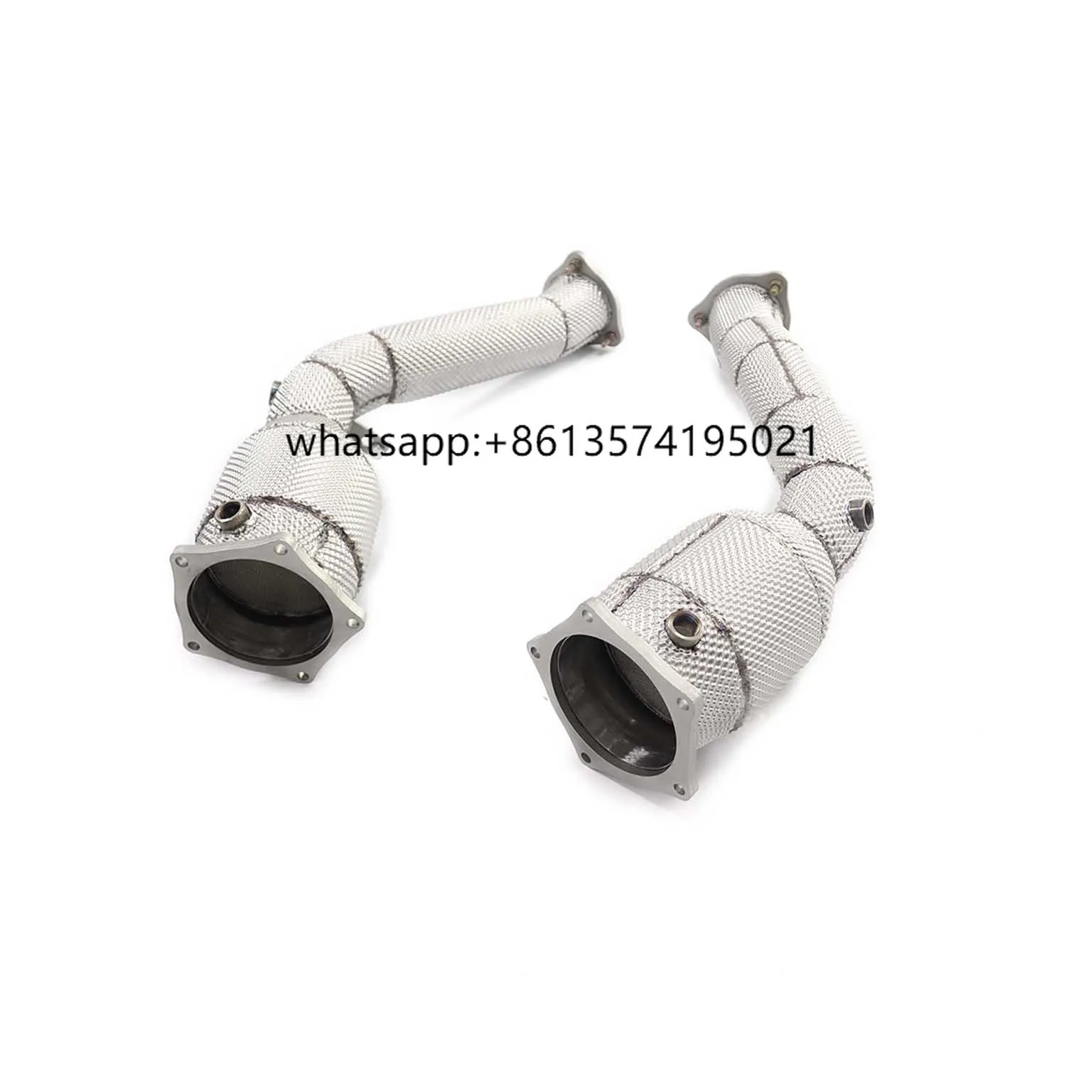 

Ouchi Stainless Steel Exhaust Downpipe for Porsche Cayenne Turbo 958 4.8T With Heat Shield Pipes Exhaust System Car Accessories