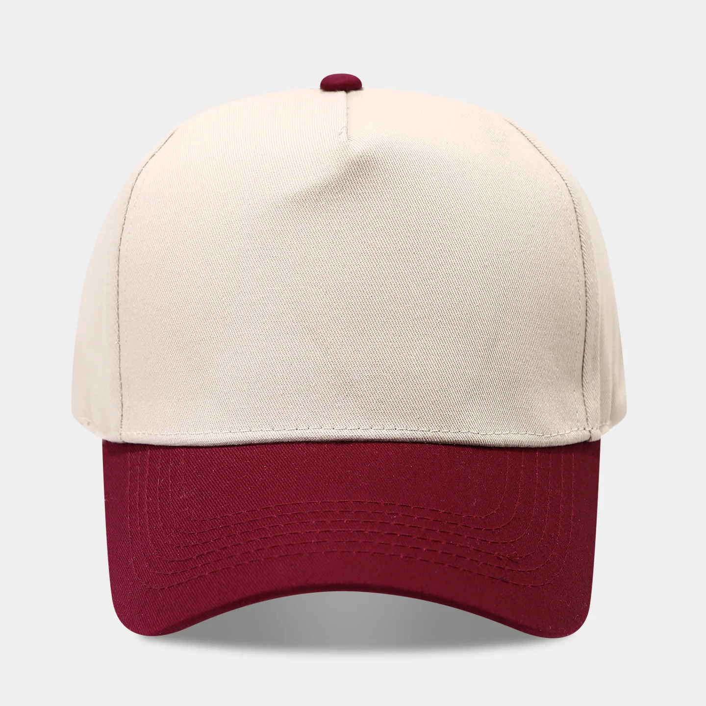 Neue farbblockierte Fünf-Panel-Baseballkappe für Damen, modischer und lässiger Sonnenhut für Herren, LKW-Fahrer-Kappe, trendig und vielseitig – Detail 6
