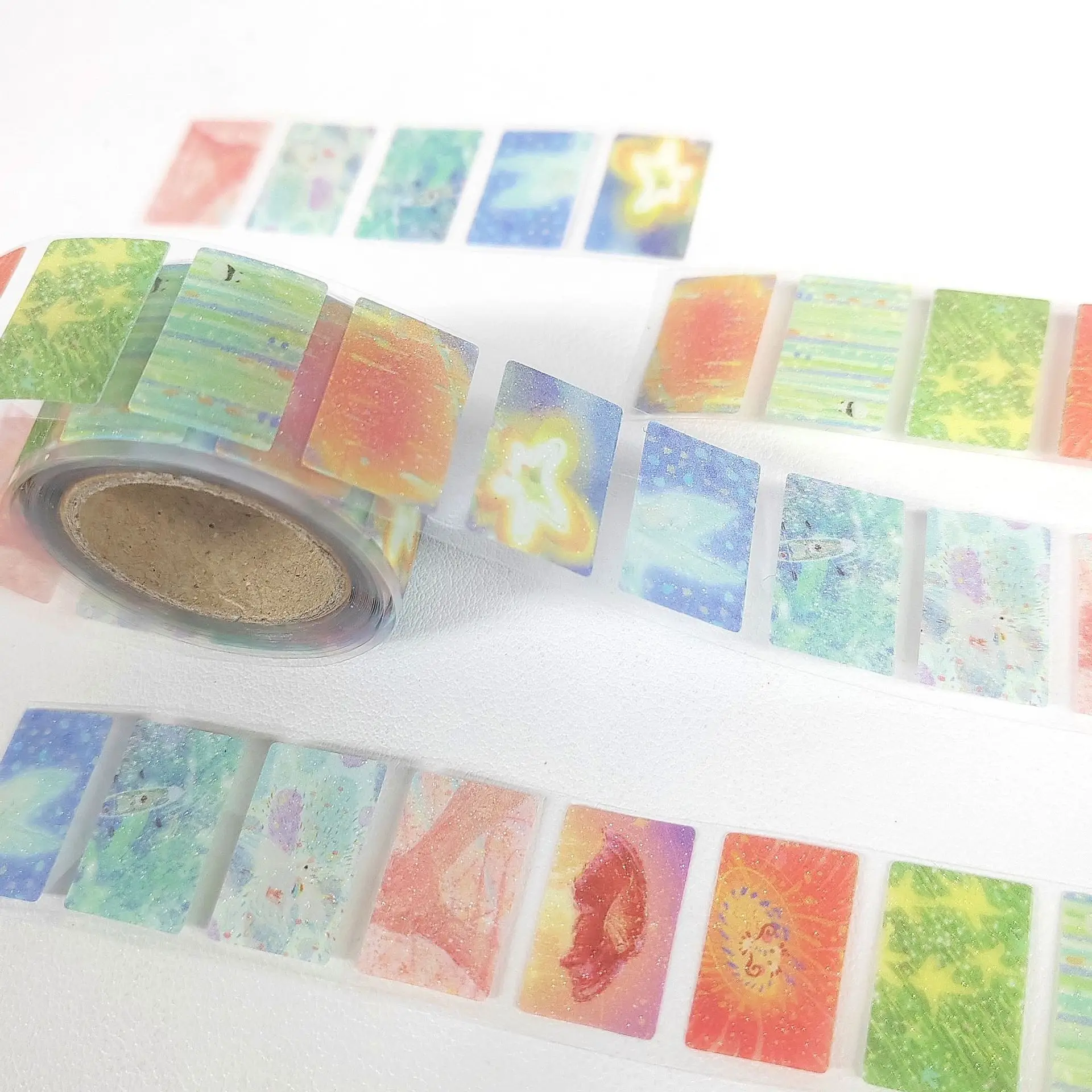 

Новая весенняя цветная мигающая песчаная этикетка, наклейка, ценная Ins, циркуляция ветра, ручная учетная запись, сделай сам, декоративный материал, этикетка, наклейка