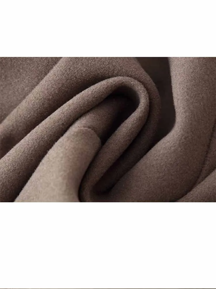 HH femme hiver mode col montant une rangée de boutons latéraux serrer la taille épaulettes déplacements décontracté Long pardessus