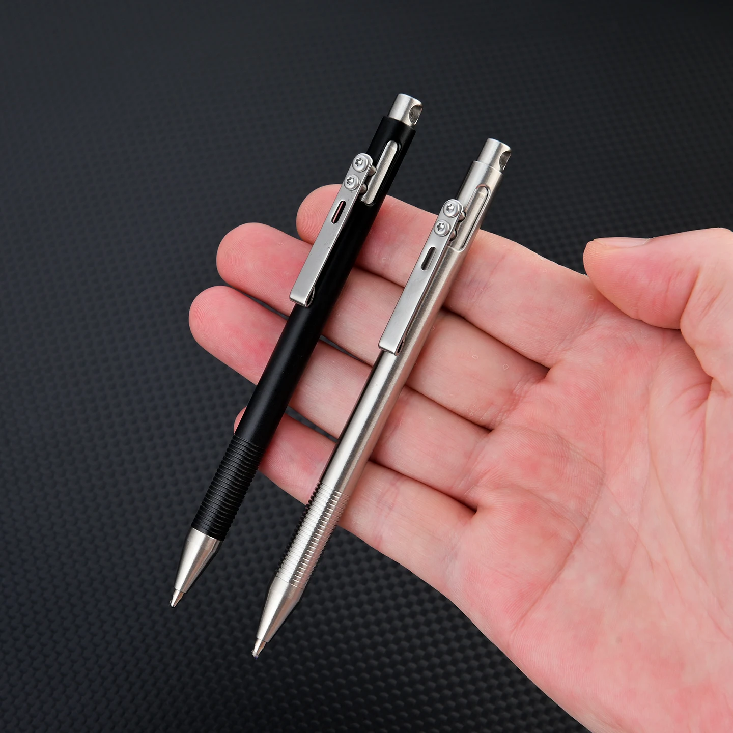 Stainless Steel Bolt Pen with Pen Clip, Pocket Pen, Travel Metal Ballpoint Pen As A Gift, Emergency Writing Signature Pen
