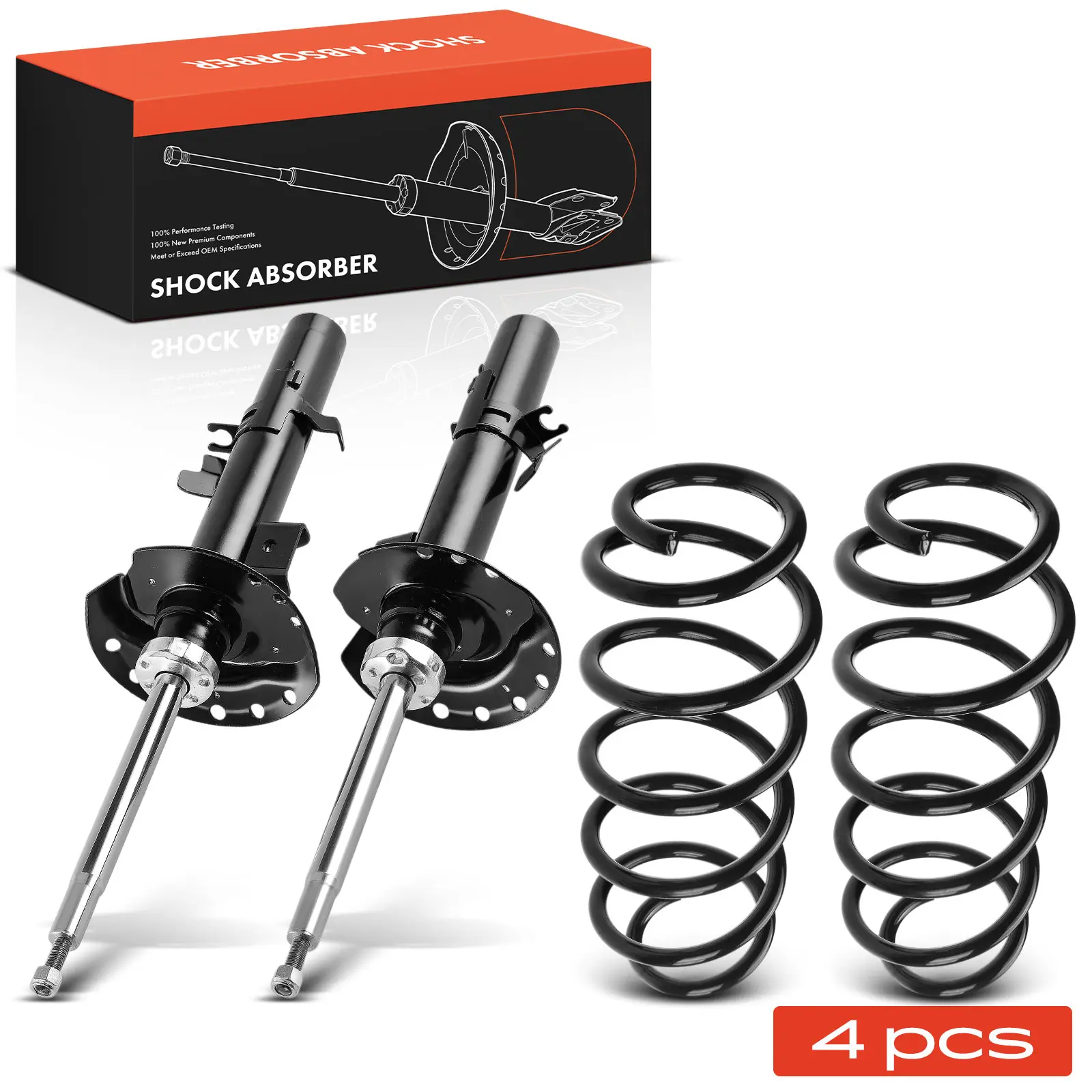 Frankberg 2x Fahrwerksfeder+2x Stossdämpfer Gasdruck Vorne für Land Rover Freelander 2 L359 LR001139 LR001131 LR026066 LR031667