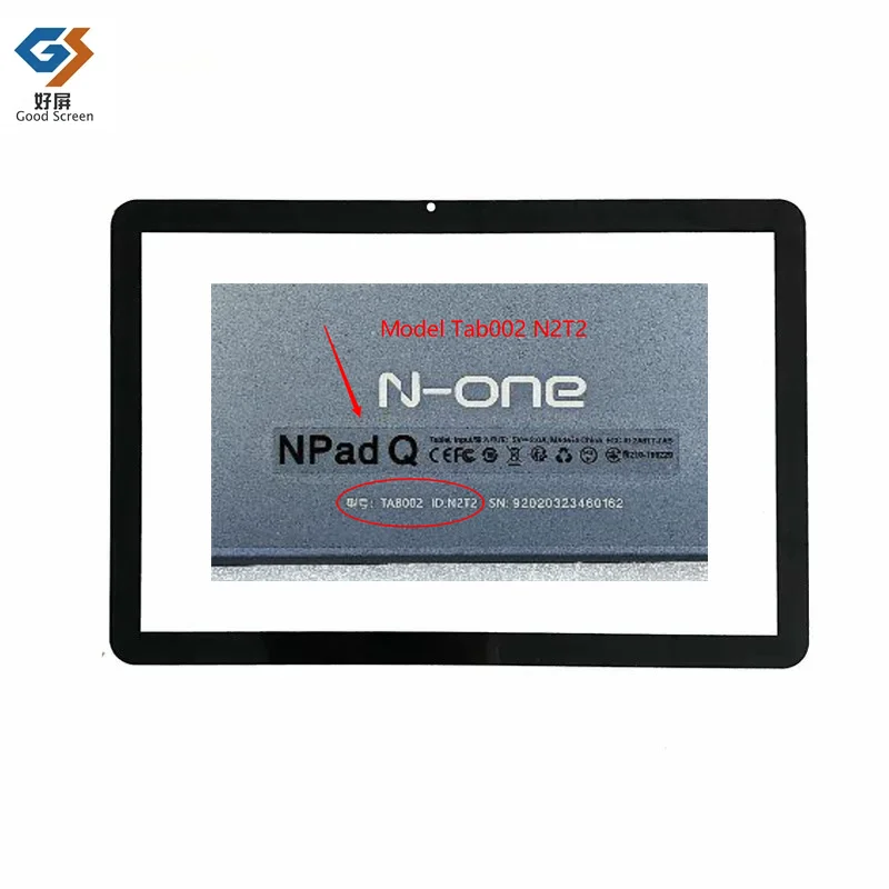 Czarny nowy 10.1 cala dla N-one Npad Q TAB002 Tablet pojemnościowy ekran dotykowy Digitizer czujnik Model N2T2