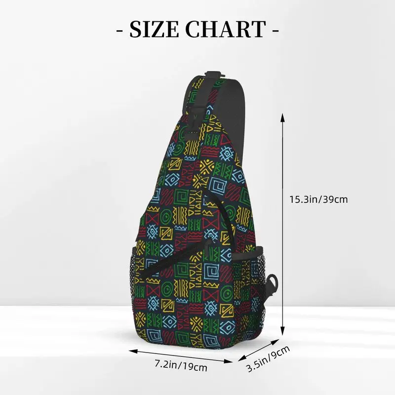 African Style Pattern Chest Bag Trendy and Fashionable Women\'s Shoulder Bag Sports and Leisure Men\'s Oblique Straddle Bag