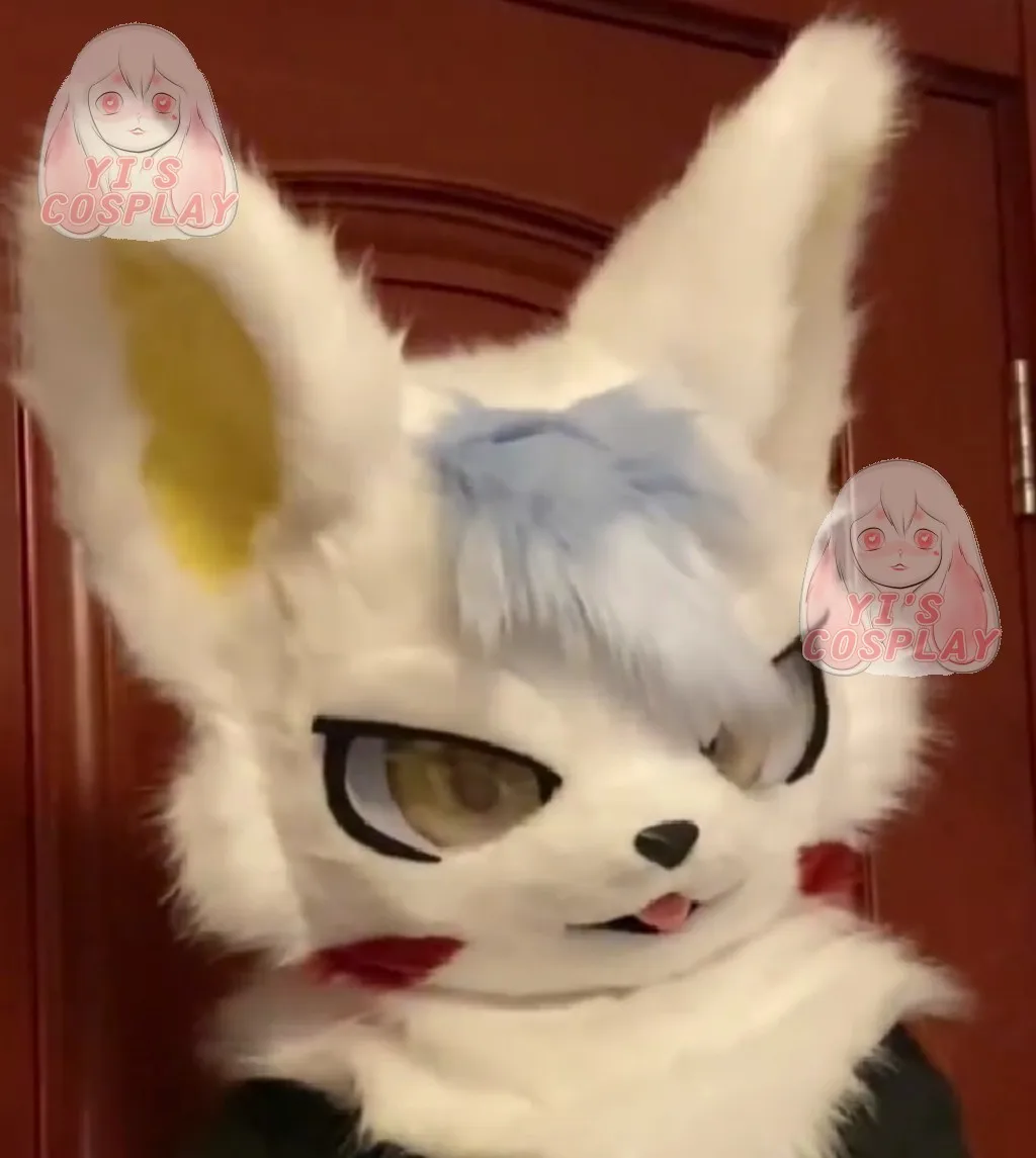 

Yis косплей на заказ пушистая голова голова кигуруми косплей Kemono Fursuit гарнитуры ручной работы Beast индивидуальный меховой костюм Kemono голова