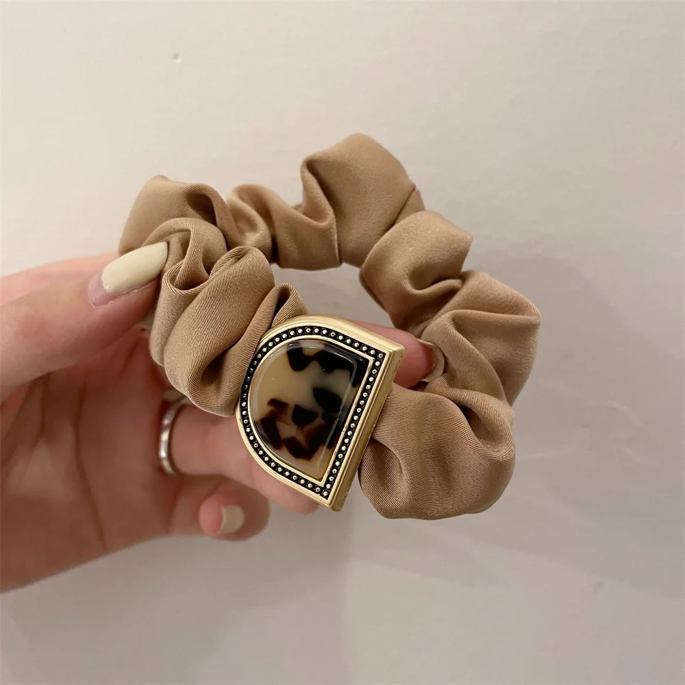 The Letter D Intestine Ring Woman Simple Elegant Head Rope Luster Super Elastic Hair Ring Ponytail Holder Scrunchies Headderss