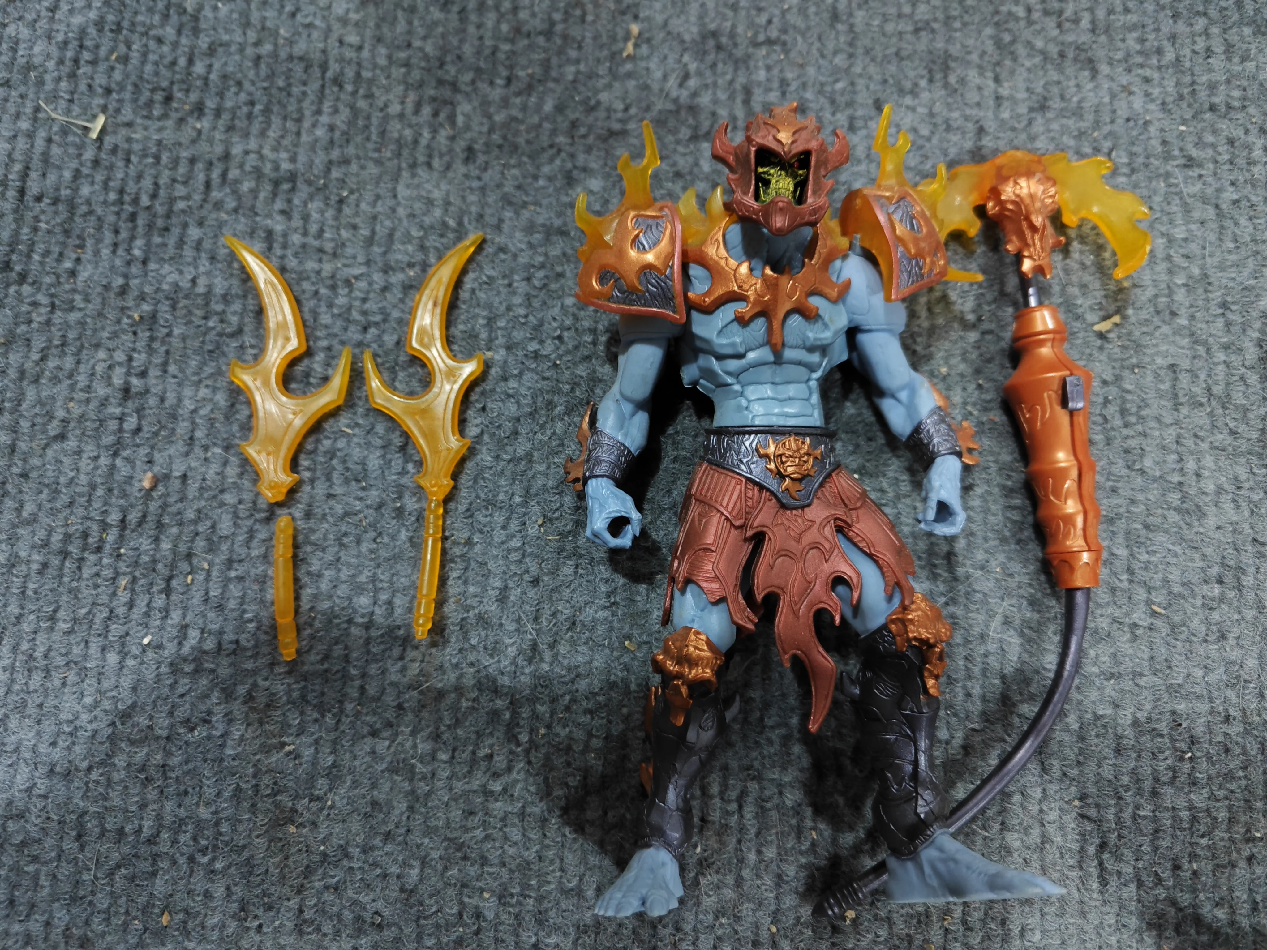In Stock He-Man 200x Fire Armor Skeletor King Hiss Trap Jaw Adam Snake Catcher He-Man Shield Strike He-Man Bulk Cargo Toys
